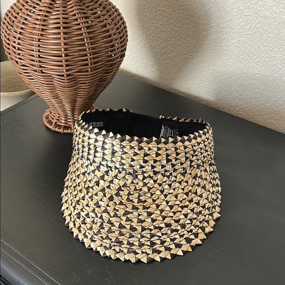 Woven Straw Visor Hat from Hemlock